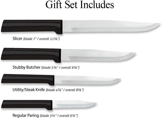 Rada Cutlery Cooking Essentials Gift Set (S49), 3-Piece Knife Set, Stainless Steel Blades, Silver Handle