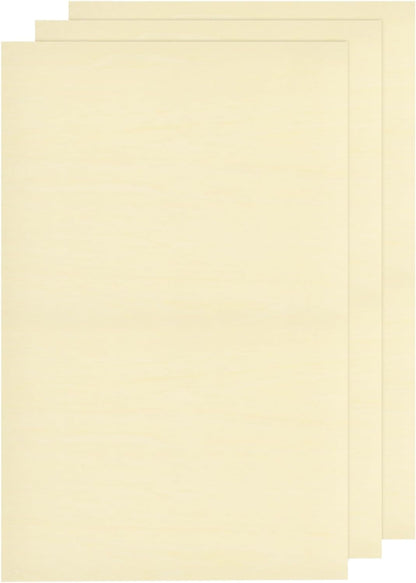 MECCANIXITY 3pcs Basswood Sheets 12 x 8 x 3/8 Inch Unfinished Wood Boards Plywood for DIY Crafts Laser Cutting with Smooth Surfaces