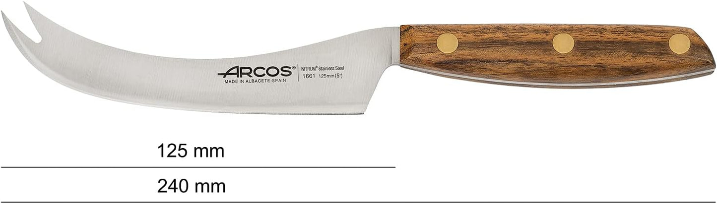 Arcos Deba Knife 7 Inch Stainless Steel. Japanese Kitchen Knife for Fish, Meat and Vegetables. Ovengkol Wood Handle 100% natural FSC and 170mm Blade. Series Nordika. Color Brown.