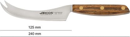 Arcos Deba Knife 7 Inch Stainless Steel. Japanese Kitchen Knife for Fish, Meat and Vegetables. Ovengkol Wood Handle 100% natural FSC and 170mm Blade. Series Nordika. Color Brown.