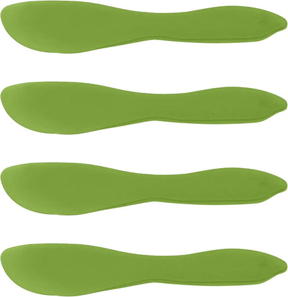 LINDEN SWEDEN Multi Purpose Spreaders | Versatile Butter Knife for Soft Cheese or Frosting | Safe for Kids | BPA-Free and Dishwasher-Safe | Set of 2 Spreaders Each | Made in Sweden | Lime Green