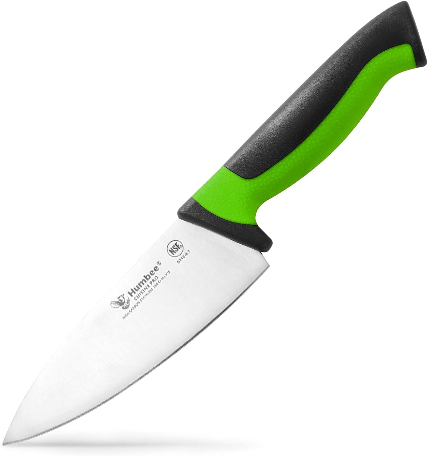 7.5-Inch Nakiri Knife, High Carbon Stainless Steel Hollow Grind Blade, Razor Sharp Edge, Ergonomic Non-Slip Handle, Cleaver Style, DT-50 Series, Orange