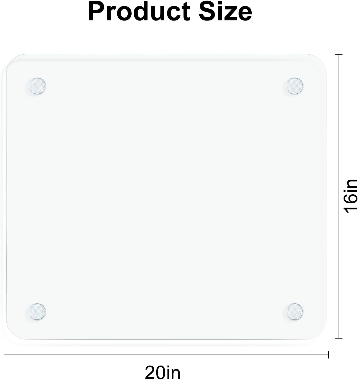 Tempered Glass Cutting Board,Set of Glass Cutting Board for Kitchen Counter,Clear Glass,with Non-Slip Feet, Scratch Resistant,Heat Resistant, 12x16&12x8 inch 2PCS,Easy to Clean