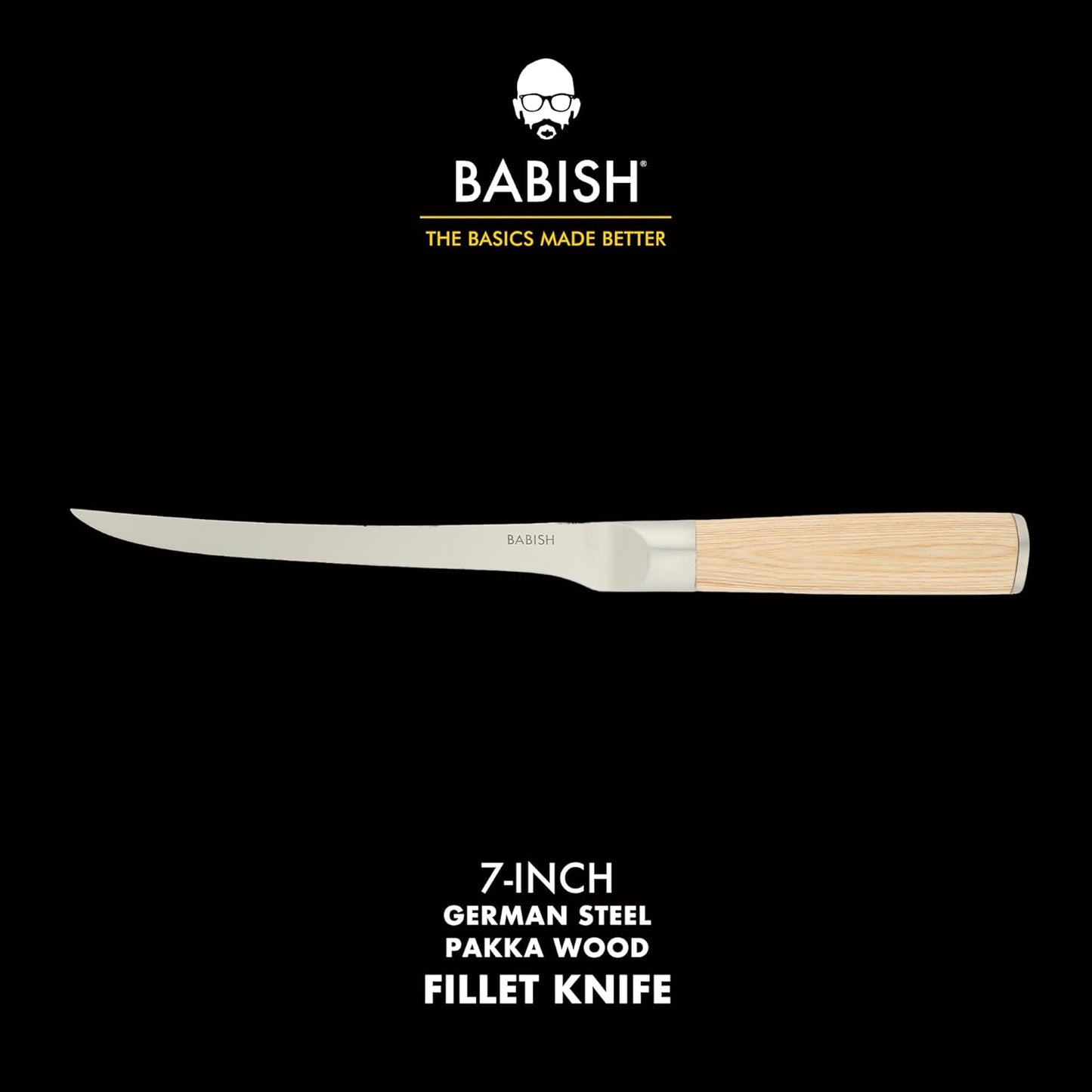 Babish 5-Inch Forged Utility Knife – High-Carbon 1.4116 German Steel Full Tang Kitchen Knife for Precision Cutting and Durability