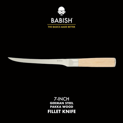 Babish 5-Inch Forged Utility Knife – High-Carbon 1.4116 German Steel Full Tang Kitchen Knife for Precision Cutting and Durability