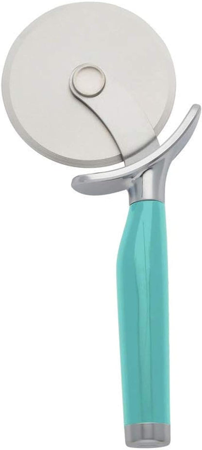 KitchenAid Classic Pizza Wheel with Sharp Blade For Cutting Through Crusts, Pies and More, Built In Finger Guard for Safety and Comfort Grip to Protect Fingers, Dishwasher Safe, 9-Inch, Red