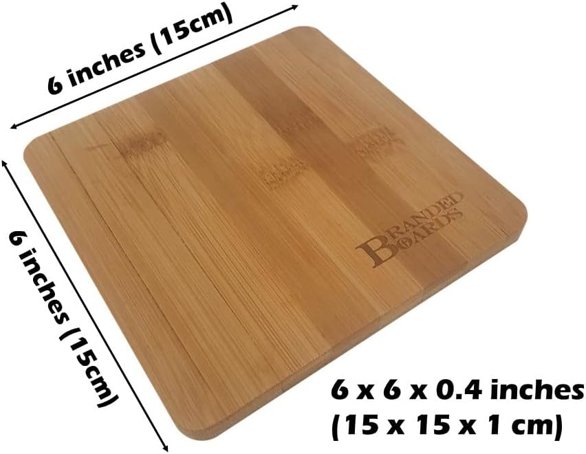 Small Mini All Natural Bamboo Cutting Board, Great for Apartments RV's Home Bar Charcuterie Backpacking Camping Bushcraft Dorm Rooms Picnics & Entertaining (1 Pack)