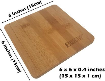 Small Mini All Natural Bamboo Cutting Board, Great for Apartments RV's Home Bar Charcuterie Backpacking Camping Bushcraft Dorm Rooms Picnics & Entertaining (1 Pack)