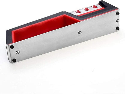 3-Stage Knife Sharpener - Pull-Through Manual Sharpening System with Ergonomic Handle Grip to Restore and Sharpen Straight Kitchen Knives