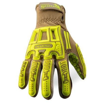 HexArmor Cut-Resistant Impact Protection PU Palm Work Gloves | Rig Lizard® Series 2095 | Large