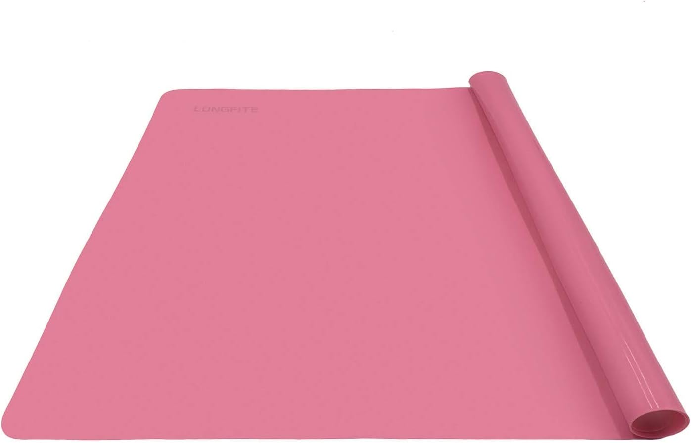 LONGFITE Large Silicone Counter Mat 19.68x15.74 inch Multipurpose Table Placemat Countertop Protector Baking Pastry Mat Nonstick, Nonskid and Heat Resistent (Large, Blue)