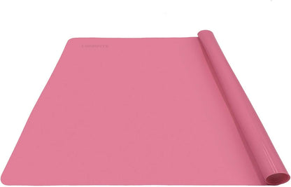 LONGFITE Large Silicone Counter Mat 19.68x15.74 inch Multipurpose Table Placemat Countertop Protector Baking Pastry Mat Nonstick, Nonskid and Heat Resistent (Large, Blue)