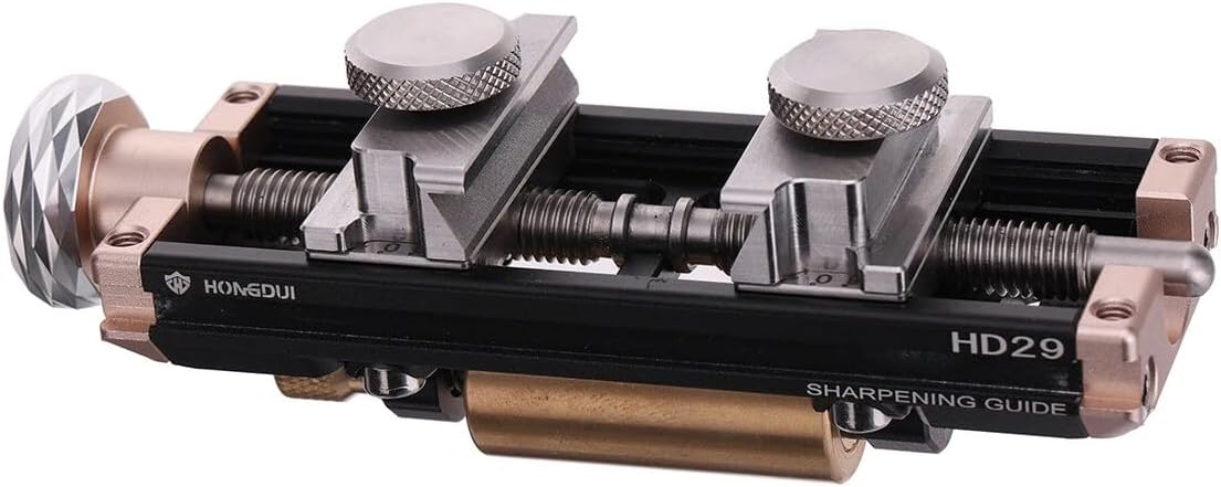 HONGDUI Chisel Sharpening Kit with Honing Guide, Sharpening Angle Fixture & Angle Gauge 15°-47°, Sharpener for 0.1"-3.2" Chisels, Planes, Woodworking Tool