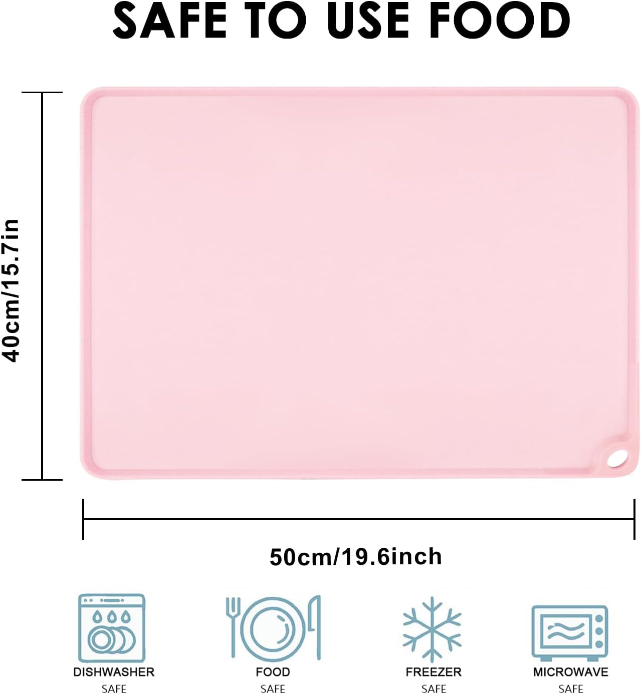 Extra Large Dark Green Countertop Mat - Silicone Table Kitchen Desk Mat - Non-Slip & Heat Resistant - Dinner Placemat Pastry Dough Rolling Mat - Colors B