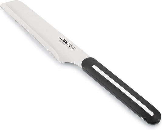 Arcos Paring Knife Set of 3 Pieces 4 Inch Stainless Steel. Colorful Kitchen Knives for Peeling Fruits and Vegetables. Ergonomic Polypropylene Handle. Serie B-Line. Color Orange, Red and Green.