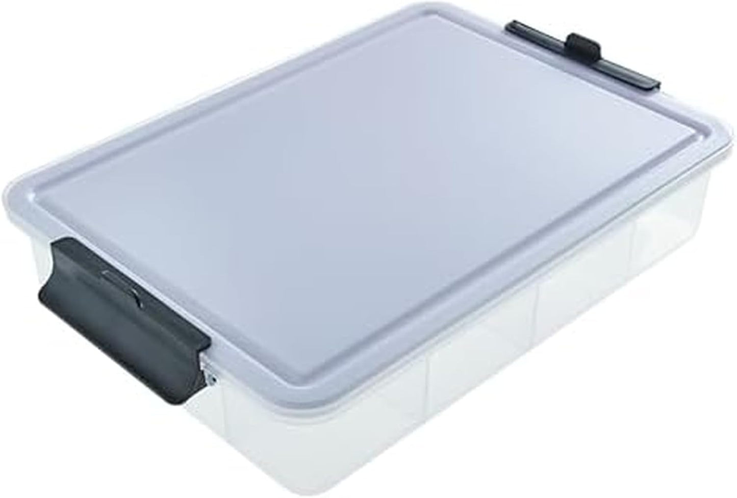 Farberware Build Snacklebox Serving Tray with Locking Bamboo Cutting Board Lid, Portable Storage Container with Compartments for Charcuterie, and More, Natural