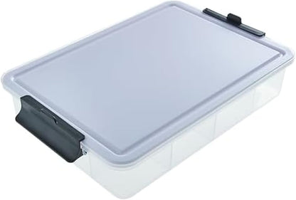 Farberware Build Snacklebox Serving Tray with Locking Bamboo Cutting Board Lid, Portable Storage Container with Compartments for Charcuterie, and More, Natural