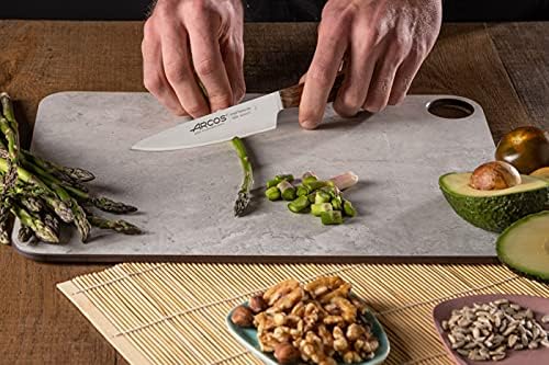 Arcos Deba Knife 7 Inch Stainless Steel. Japanese Kitchen Knife for Fish, Meat and Vegetables. Ovengkol Wood Handle 100% natural FSC and 170mm Blade. Series Nordika. Color Brown.