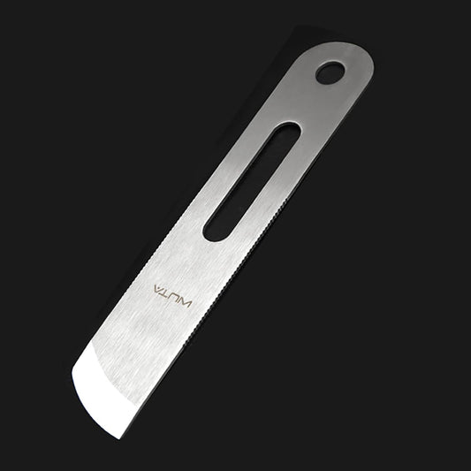 WUTA Leather Thinning Knife Skiving Tools 420B Martensitic Stainless Steel Professional Design DIY Craft Cutting Sharp Leathercraft Cutting Round/Flat/Slanted Blade, Right/Left Handed