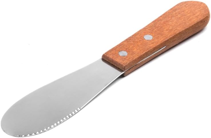 Fox Run Sandwich Spreader, Stainless Steel with Wood Handle, 7.5-Inch