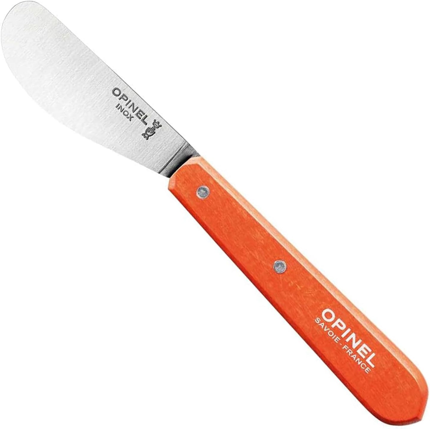 OPINEL Essential No.117 Spreading + Butter Knife, Painted Hornbeam Wood Handles, Made in France (Natural)