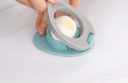 Ortarco Egg Slicer for Boiled Eggs Strawberry Cutter with Stainless Steel Wire （Green）