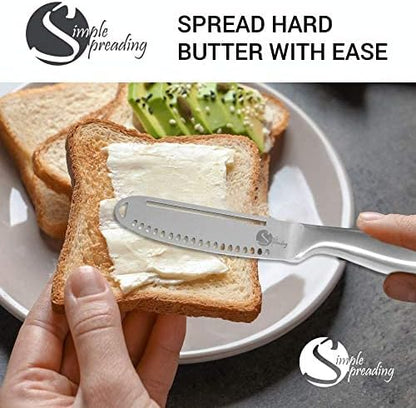 Simple preading Magic Butter Knife Spreader and Curler - Complete Your Kitchen Knives Set, Curl Your Butter with Ease 3 Different Ways