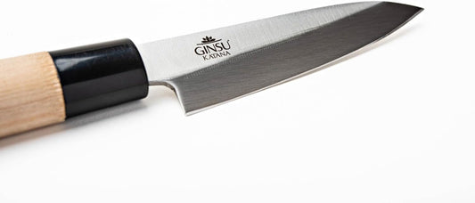 Japanese Petty Knife 3.9" – 420J2 Stainless Steel Paring Knife with Wood Handle for Fruit, Vegetable & Meat Preparation