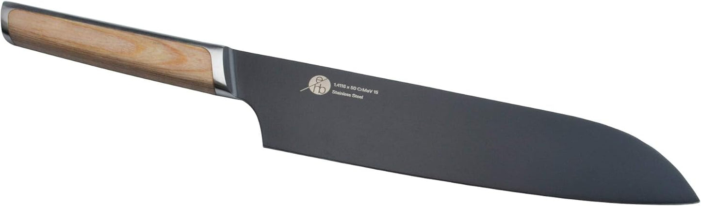 Everdure German Steel Professional Bread Knife, 10.55 Inch Serrated Edge Blade, Titanium Coated Blade with Pakka Wood Handle, Perfect Kitchen Knife for Slicing Bread Loaves, Bagels, Cake, and More