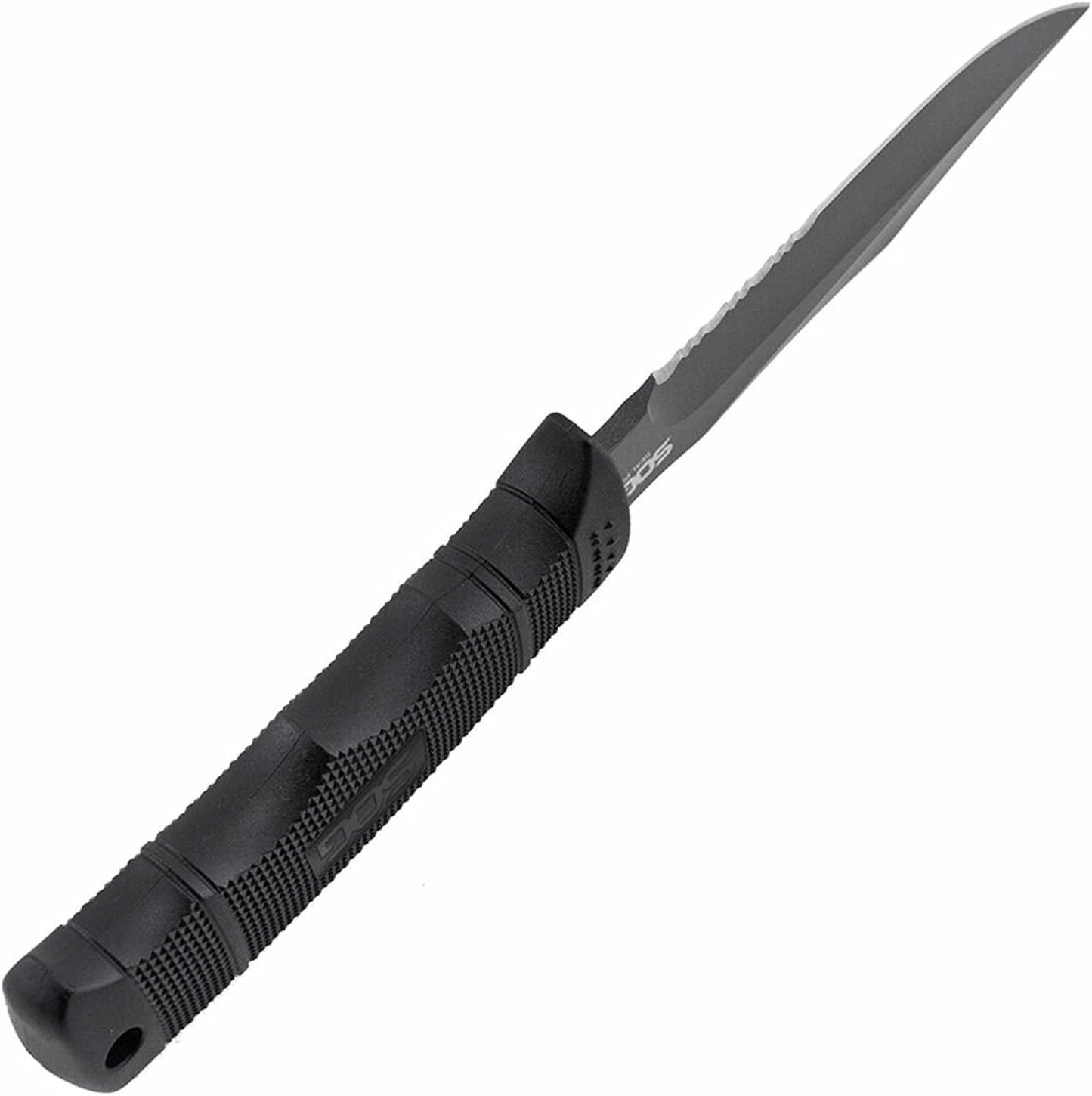 SOG Fixed Blade Knives with Sheath - SEAL Pup Tactical Knife, Survival Knife and Hunting Knife w/ 4.75 Inch Blade and Knife Sheath