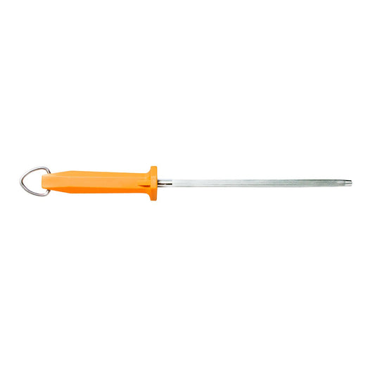 UltraSource Honing Steel, Smooth, 10", Orange Handle Butcher Steel Sharpener
