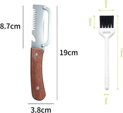 Utilira Shredder, Multifunctional Vegetable Julienne Peeler, Kitchen Multi-Function Stainless Steel Thickened Fruit Peeler Knife, With Built-In Bottle Opener For Peeling Fruits, Vegetables