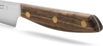 Arcos Deba Knife 7 Inch Stainless Steel. Japanese Kitchen Knife for Fish, Meat and Vegetables. Ovengkol Wood Handle 100% natural FSC and 170mm Blade. Series Nordika. Color Brown.