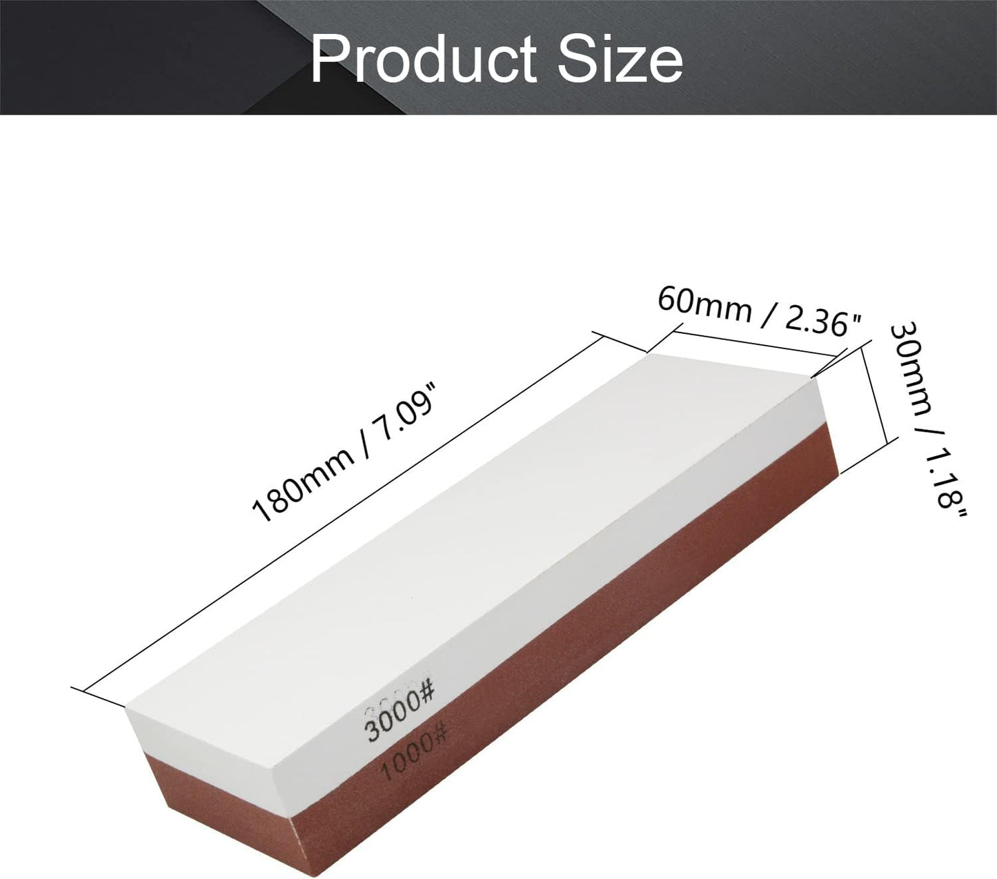 Utoolmart Double-Sided Whetstone Knives Sharpener Sharpening Stone 600/1500 Grit Water Stone for Scissors Razors Carving Tool 1Pcs