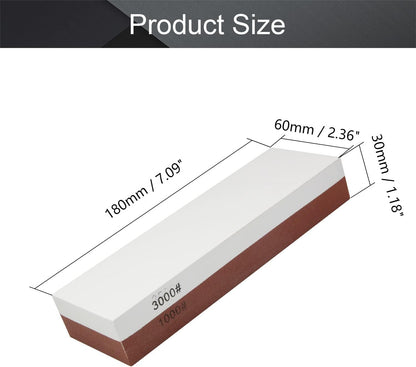 Utoolmart Double-Sided Whetstone Knives Sharpener Sharpening Stone 600/1500 Grit Water Stone for Scissors Razors Carving Tool 1Pcs