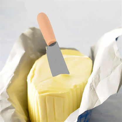 10 Pieces Cheese Spreader Set, Multipurpose Stainless Steel Mini Butter Spreader Knives with Plastic Handle, Bread Sandwich Cream Cheese Condiment Knives, 4 Inches Small Size