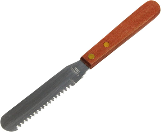 Chef Craft Select Stainless Steel Cut and Spread Knife, 4 inch blade 8 inches in length, Wood Handled