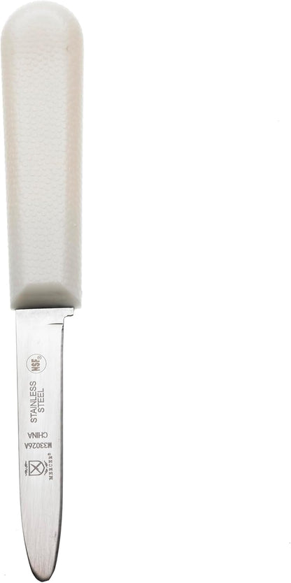 Mercer Culinary Boston Style Oyster Knife with Poly Handle, 3 Inch, White