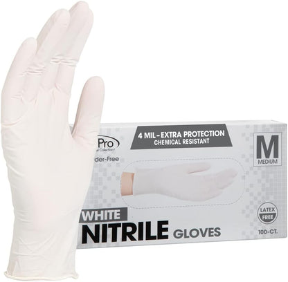 ForPro Disposable Nitrile Gloves, Chemical Resistant, Powder-Free, Latex-Free, Non-Sterile, Food Safe, 4 Mil