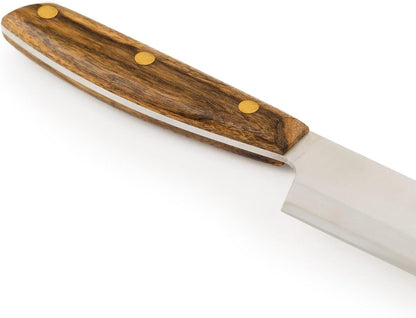 Arcos Deba Knife 7 Inch Stainless Steel. Japanese Kitchen Knife for Fish, Meat and Vegetables. Ovengkol Wood Handle 100% natural FSC and 170mm Blade. Series Nordika. Color Brown.
