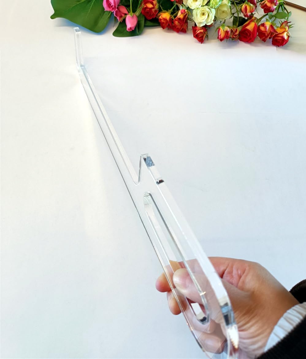 Bread Knife Handle Router Template – 15.9"x2.25" Laser-Cut Acrylic Guide for Custom Wooden Bow Knives & Handmade Kitchen Tools (15.9"x2.25")
