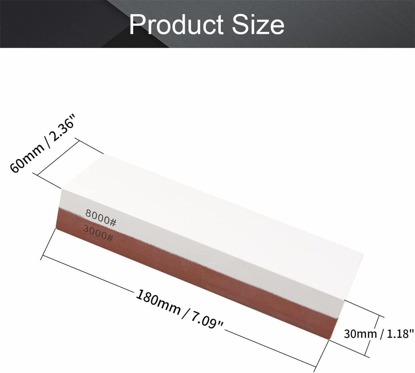 Utoolmart Double-Sided Whetstone Knives Sharpener Sharpening Stone 600/1500 Grit Water Stone for Scissors Razors Carving Tool 1Pcs