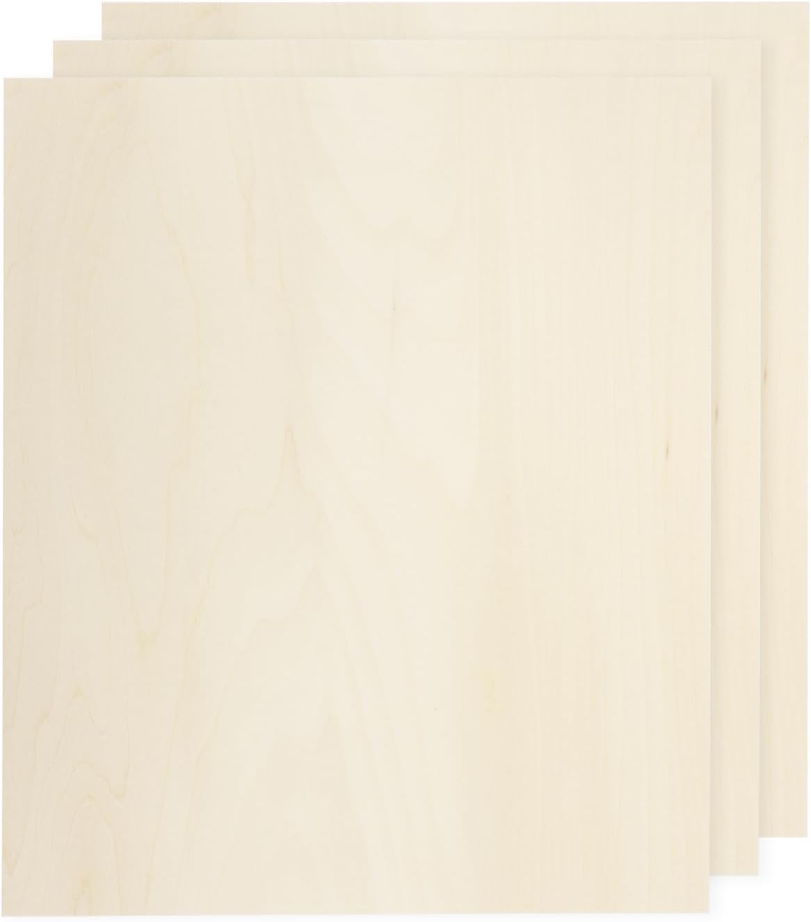 MECCANIXITY 3pcs Basswood Sheets 12 x 8 x 3/8 Inch Unfinished Wood Boards Plywood for DIY Crafts Laser Cutting with Smooth Surfaces