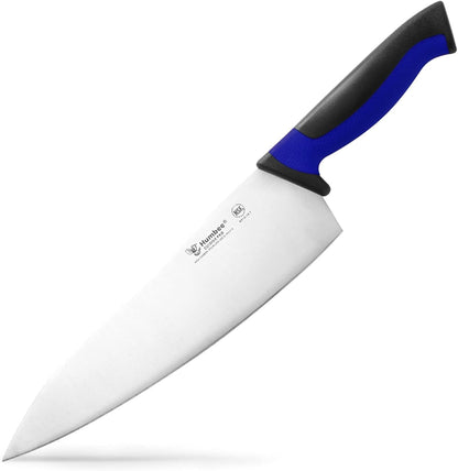 7.5-Inch Nakiri Knife, High Carbon Stainless Steel Hollow Grind Blade, Razor Sharp Edge, Ergonomic Non-Slip Handle, Cleaver Style, DT-50 Series, Orange
