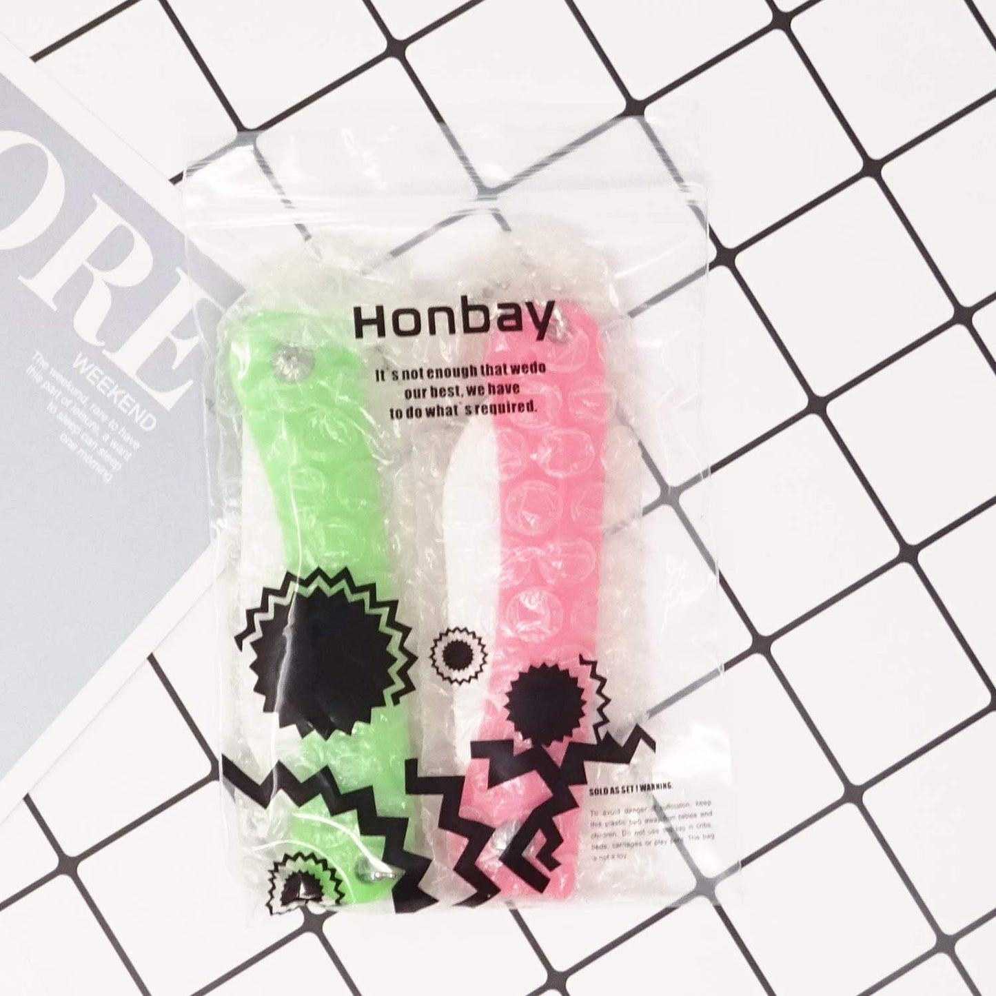 2PCS Ceramic Folding Knife Handy Fruit Knife for Home, Travel, Picnic, Camping, etc (Pink+Green)