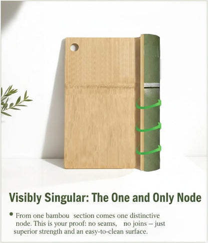 Mini Cutting Board for Small Food Prep – 11.8 x 7.3" Glue-Free One-Piece Solid Bamboo, Lightweight & Easy One-Hand Use, Perfect for Chopping Garlic, Ginger, Herbs & Serving Bread, Cheese, Charcuterie