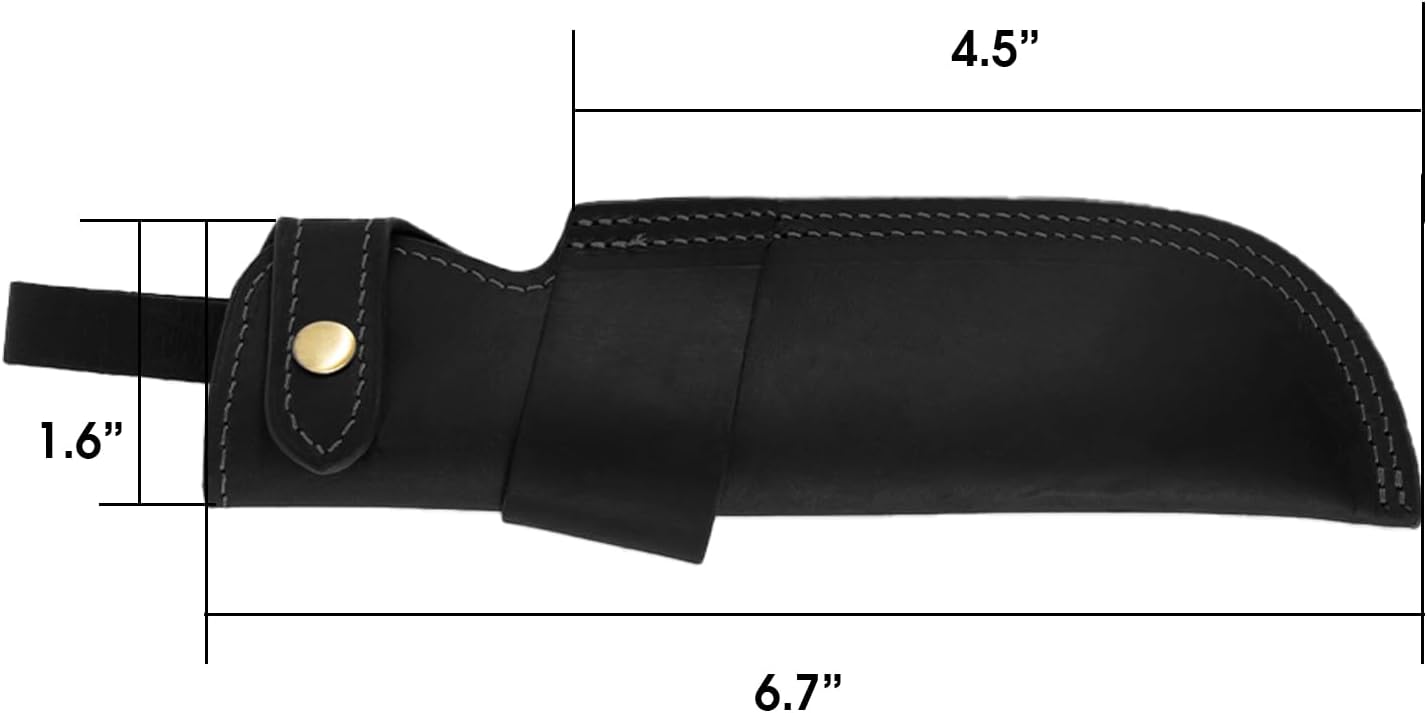 Knife Sheath,Leather Knife Sheath for Belt,Chef Knife Guard,Knife Holster for 5 inch Blade Knife,Knife Holder,Knife Cover Sleeve,EDC Belt Organizer,Sheath for Chef Meat Cleaver,Gifts for Men