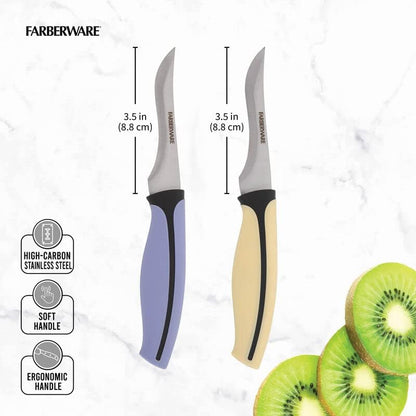 Farberware Soft Grip Serrated Utility Knife, 5.5-Inch, Green