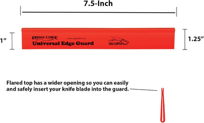 Ergo Chef Universal Knife Blade Edge Guard 8 Inch x 1.5 Inch for Knives up to 8” Blades, Durable BPA-Free Sturdy ABS Plastic, Knife Protector (Blue)