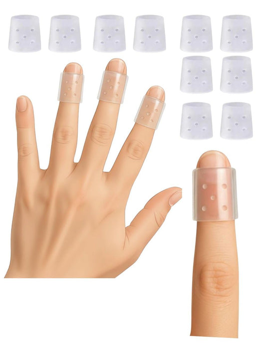 SOR, Inc. Skin Picking Prevention And Treatment Covers, Finger Caps For Dermatillomania, Anti-Skin Picking Guards For Fingers, Left-Handed Writing Comfort, Cuticle Protection-10 Pack, Reusable